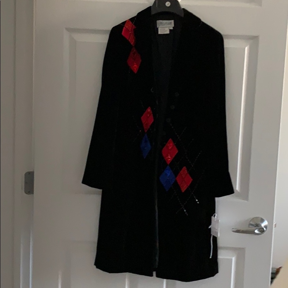 Worth Petite Velvet Coat